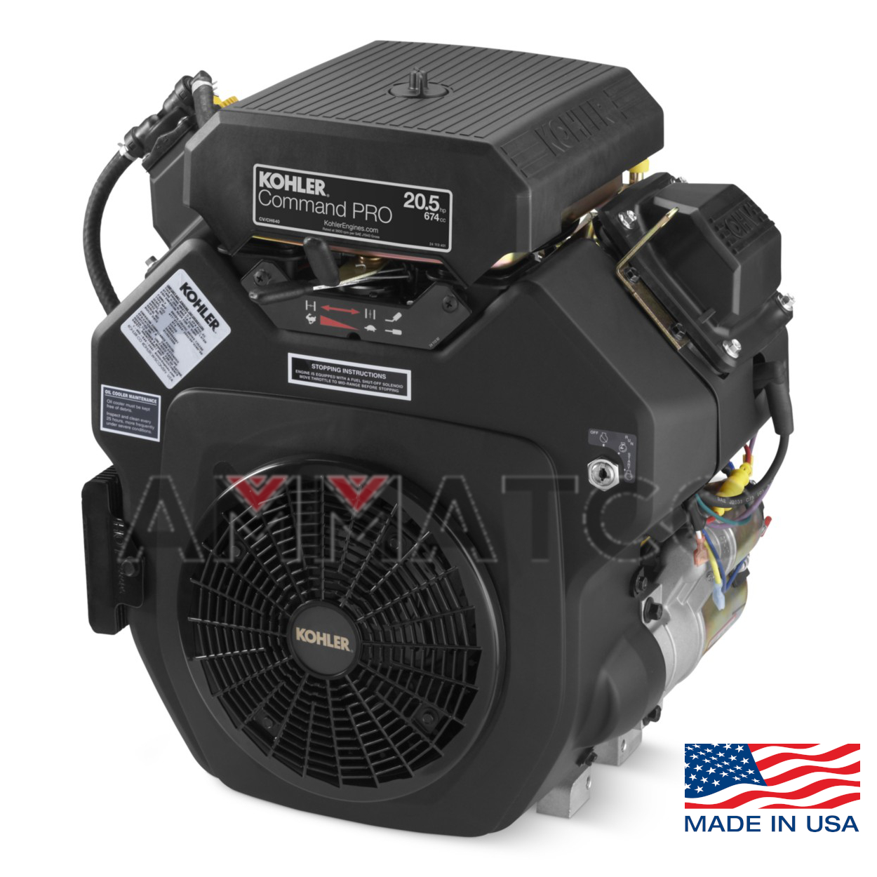 Kohler Command Pro CH640 20.5hp Twin Cylinder Gas Engine CH6403206 eBay